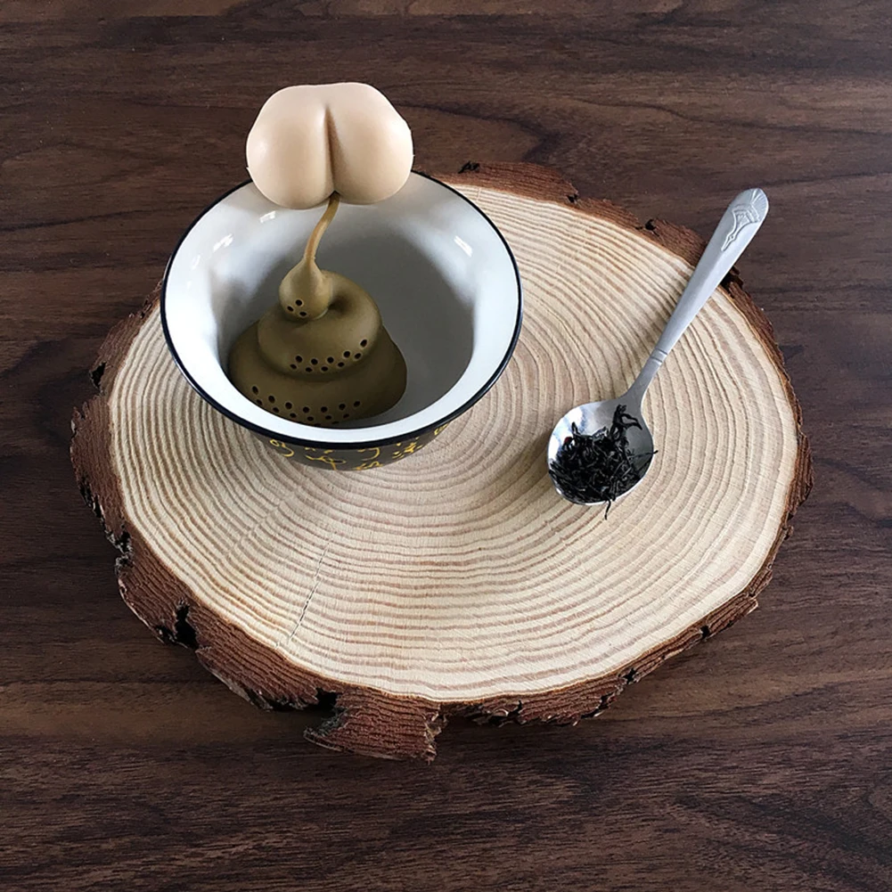 Reusable Tea Strainer Silicone Poop-shaped Brewing Medicine Spice Coffee Funny Filter Tea Leaf Infuser Office Kitchen