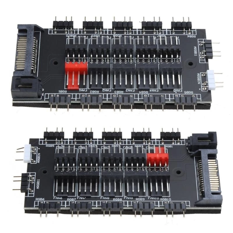090f 1 à 10 Splateur multi-voies Fabrifier le refroidisseur refroidissement Cable Adaptateur Speed ​​Contrôle