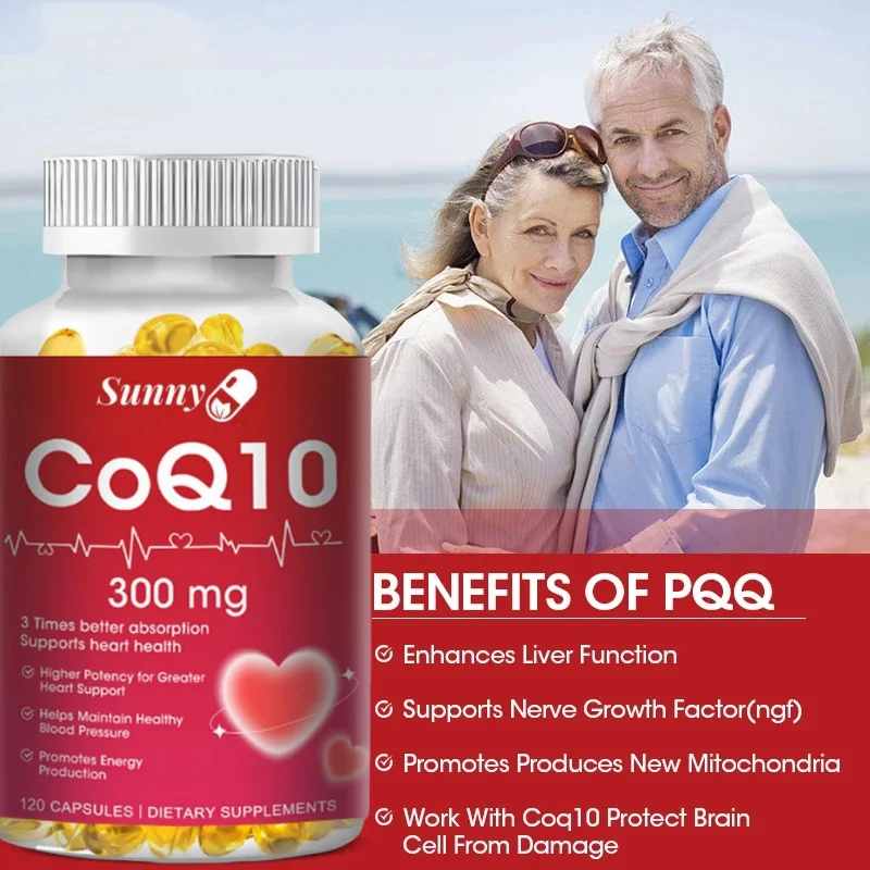 High Absorption 300 mg Coenzyme Q10 Softgels - Helps with heart and overall health