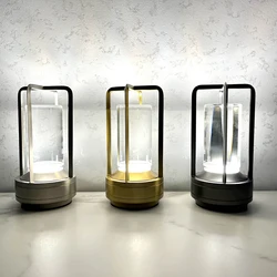 Lámpara de mesa recargable en forma de cruz, luz nocturna con atenuación táctil de plástico, comedor, dormitorio, decoración exterior del hogar