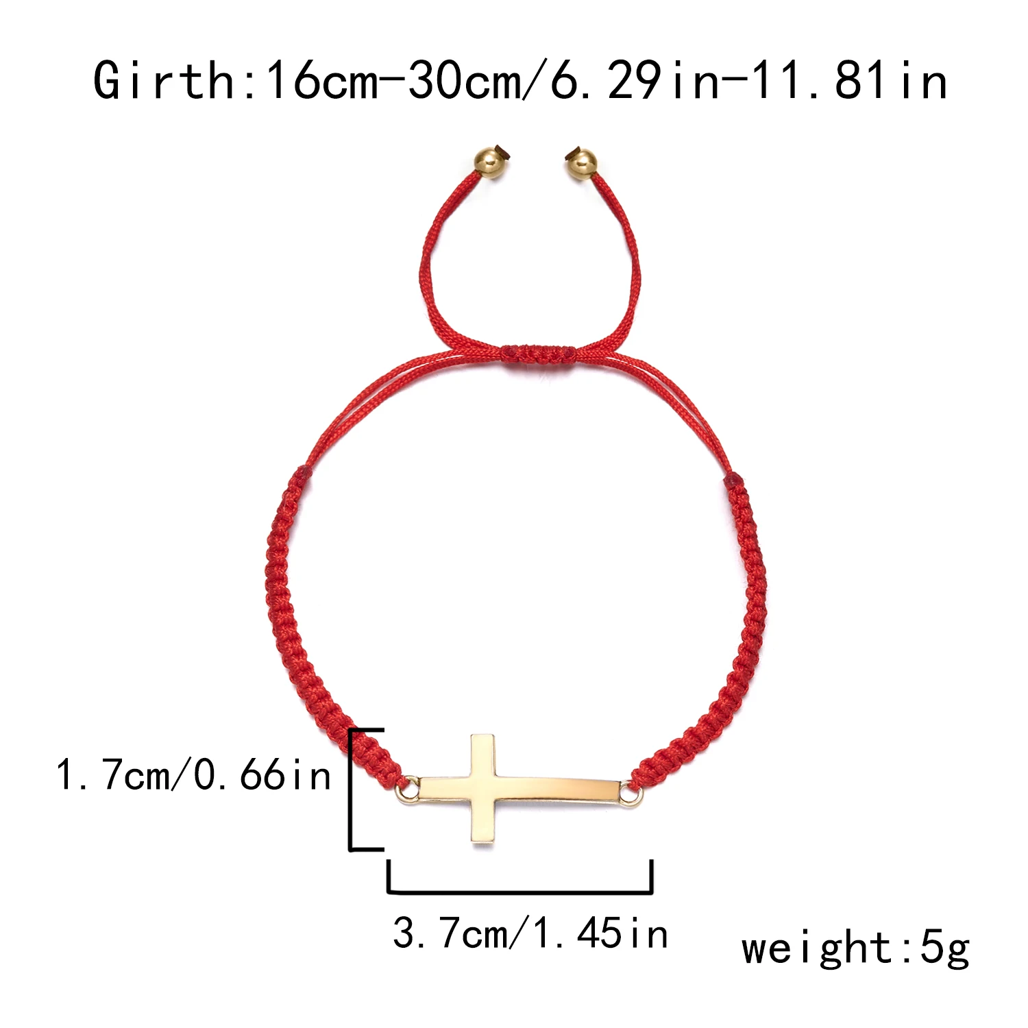 Hip Hop Edelstahl Kreuz geflochtenes Armband für Frauen Männer rot schwarz einfaches Paar verstellbare Handgelenk Armreif Christian Souvenir – Detail 4