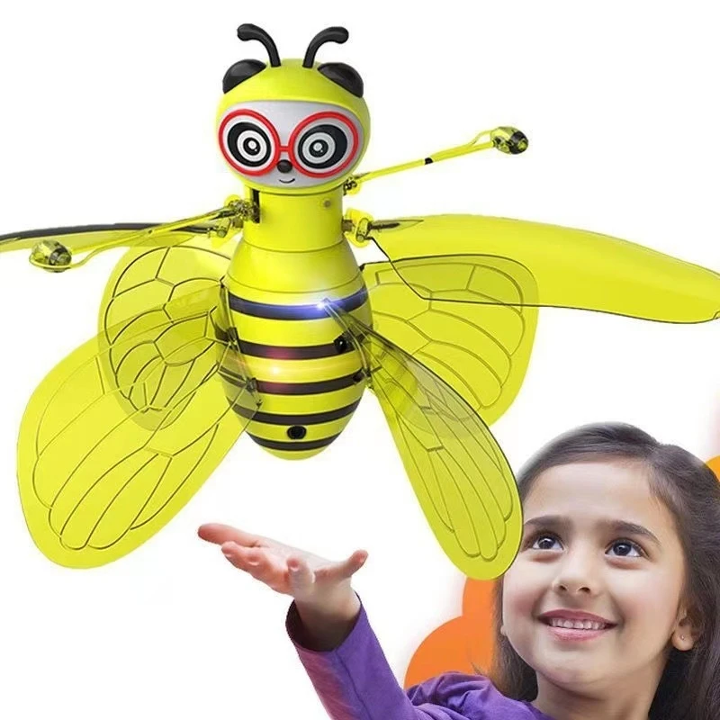 Flying Bees Nieuw exotisch speelgoed Oplaadbaar Levendige afstandsbediening Geel Roze Dierenverjaardagscadeau voor kinderen