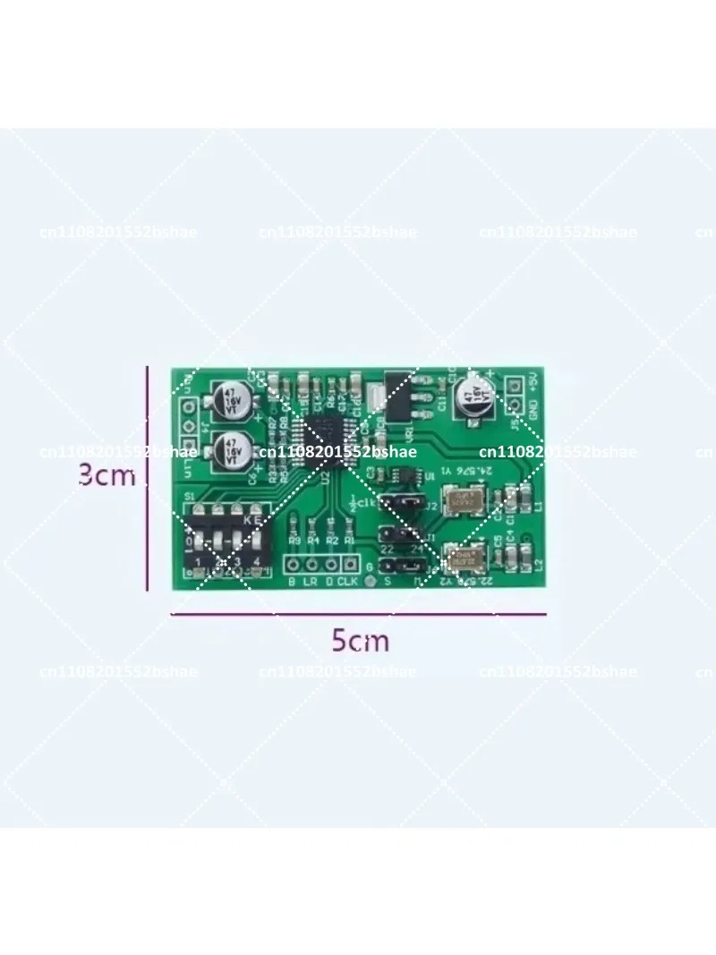 Dual-Channel 24-Bit ADC Data Acquisition Card AUX Analog Audio to I2S Digital Output 24Bit 196K