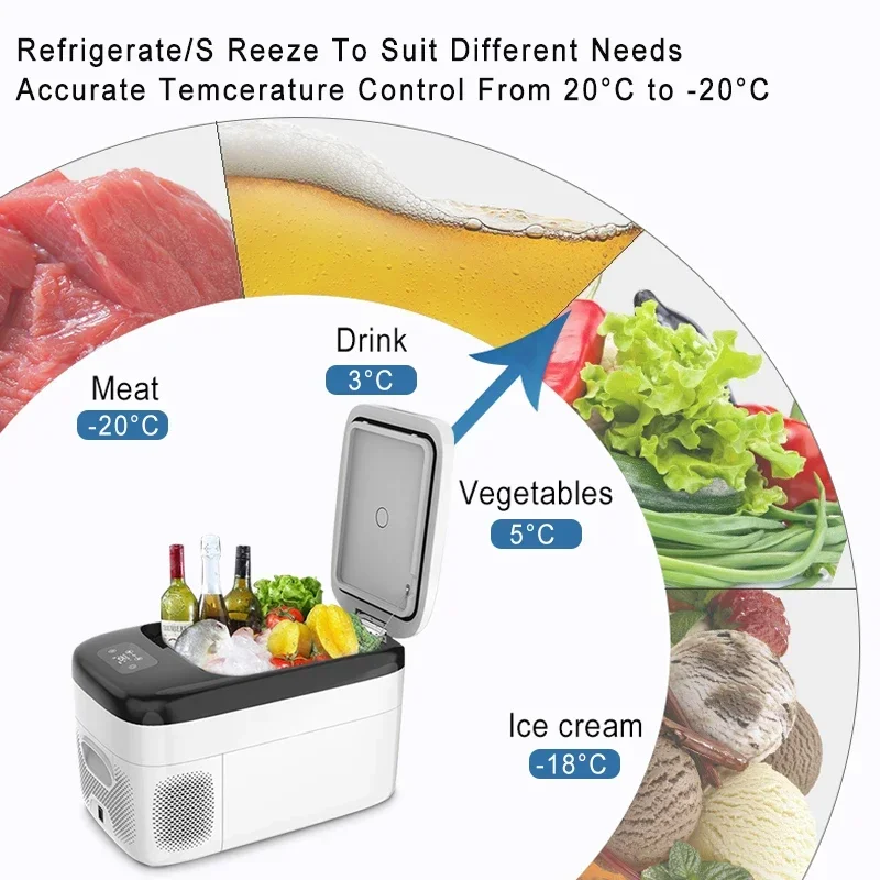 Car mini refrigerator 12V Compressor freezer 18L fridge DC 24V 25L Car Fridges