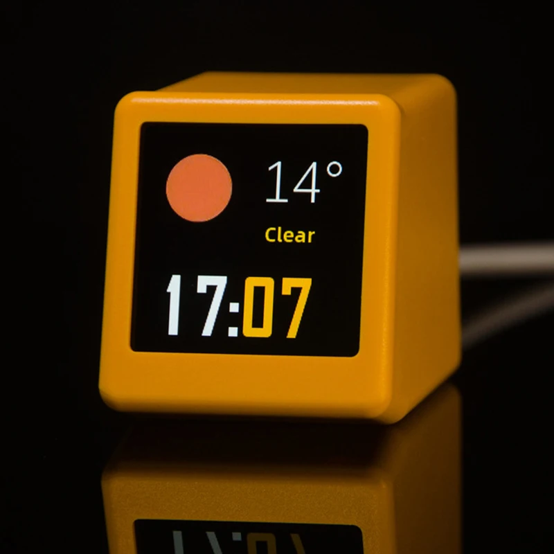 Small Portable Smart Wifi Weather Station Display Weather Temperature Humidity Time Alarm Clock Desktop Decoration