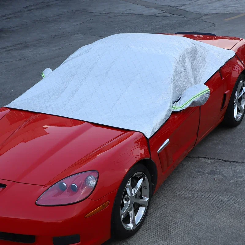 

For Chevrolet Corvette C6 Thicken Car Snow Cover Car Windshield Hood Protection Cover Snowproof Anti-Frost Sunshade Protector
