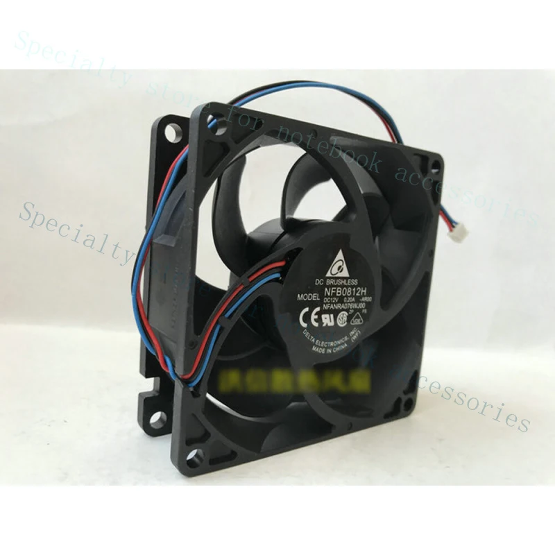 A+ NFB0812H-AR00 DC 12V 0.20A 8025 80x80x25mm 8cm 3 PIN Cooling Fan