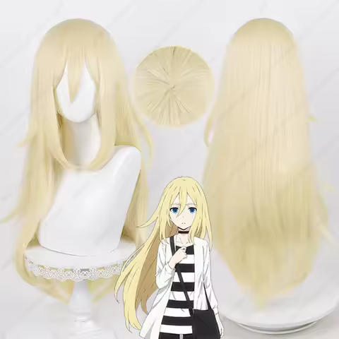 Anime Rachel Gardner Cosplay Wig 75cm Long Light Golden Wigs Heat Resistant Synthetic Hair