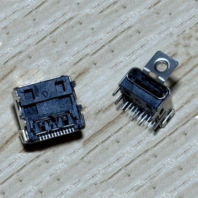

1PC USB 24Pin Type-C Female Connector DIP SMT 12+12 Pin Gold-plated Pin With Fixed Position USB Type C Tail Plug Charging Port
