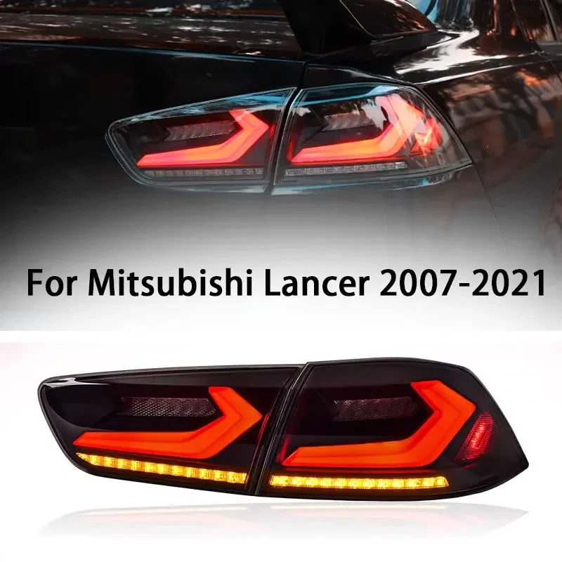 TailLamps for Mitsubishi Lancer EVO EX SE ES GT GTS DE X 2007 - 2020 LED DRL Sequential Signal Tail Light Lamp Assembly