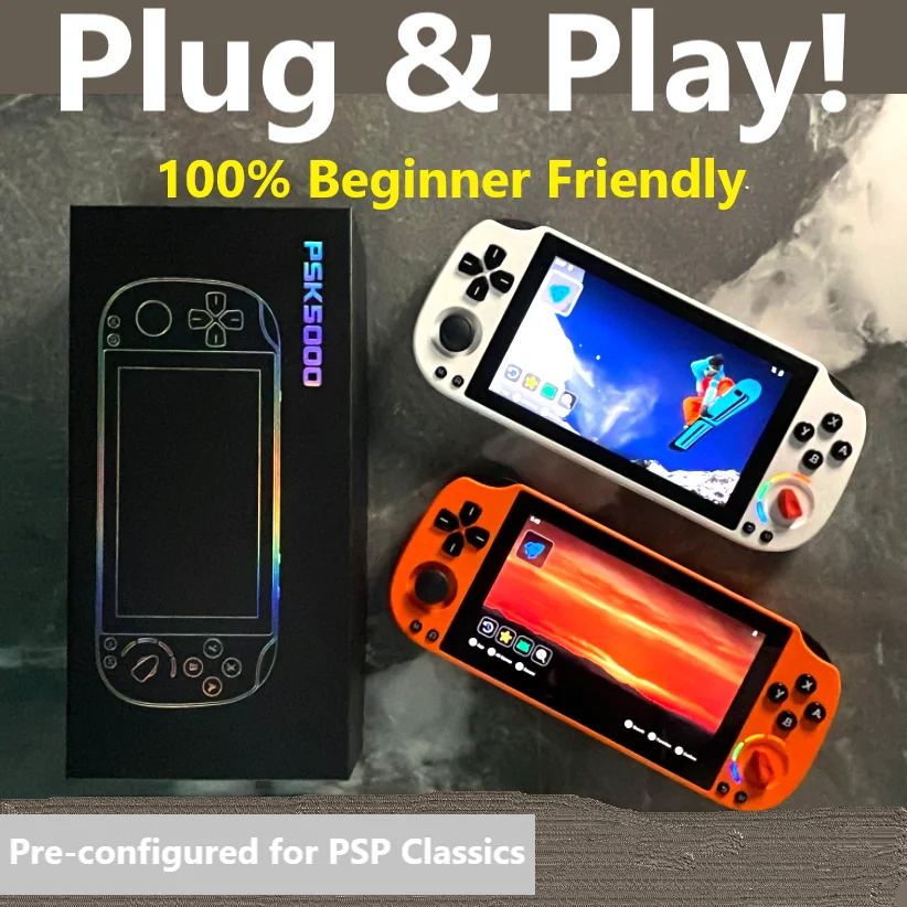 

PSK5000 5-inch IPS 1080P children's gift, ultra-thin body, PSP game console