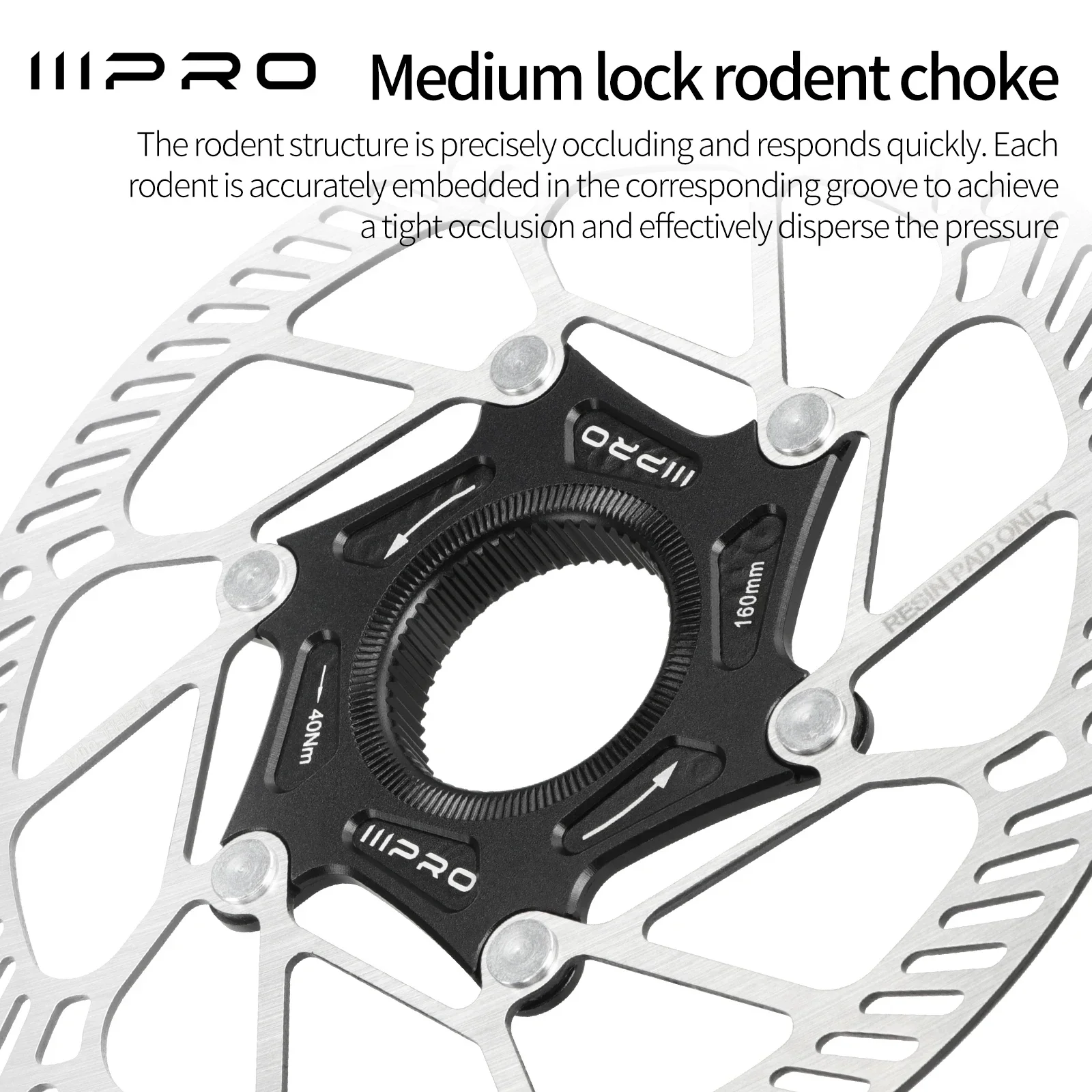 IIIPRO Ultra-Light Bicycle Brake Rotor 140mm/160mm Hollow High-Strength Steel MTB/Road Bike Center Lock Disc Brake Rotors