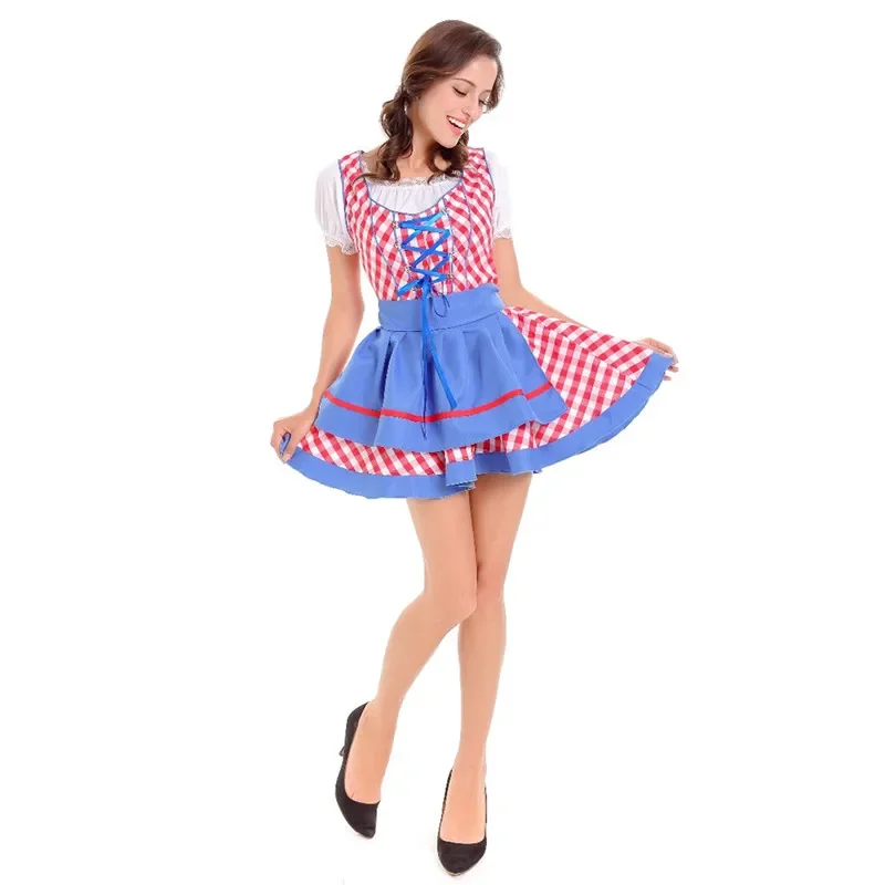 Oktoberfest Octoberfest Bavarian Dirndl Maid Peasant Fancy Dress Party Female Dress