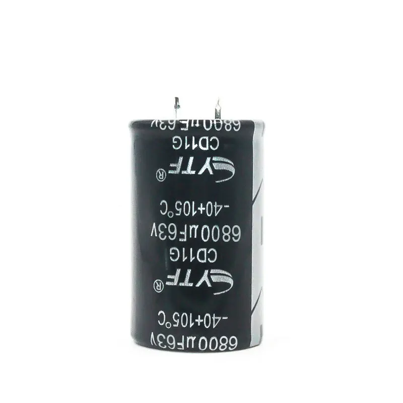 1pcs New Bullhorn Electrolytic Capacitor 63V6800UF Volume 30*50 Audio Amplifier Commonly Used Filtering Inline Capacitor