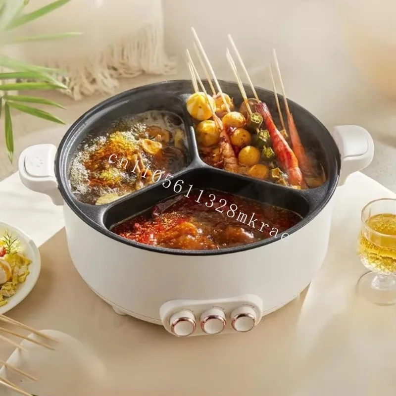 

Electric rice cooker, home style hot pot, internet celebrity, Three Palace Grid Split Multi functional Electric Rice Cooker