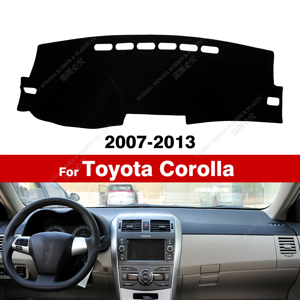 

Для Toyota Corolla 2007 2008 2009 2010 2011 2012 2013, крышка приборной панели автомобиля, коврик для приборной панели, солнцезащитный козырек, анти-УФ-защитные ковры, автомобильные аксессуары