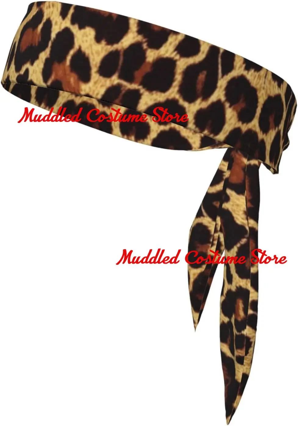 

Повязка на голову с леопардовым принтом, повязка на голову для мужчин и женщин, эластичная бандана, регулируемая, нескользящая, впитывающая влагу, для занятий йогой, спортивных тренировок