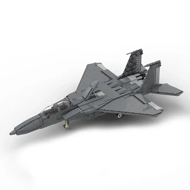 MOC 빌딩 브릭 밀리터리 모델 F-15E 스트라이크 이글 파이터 기술 모듈러 블록 선물 장난감, 어린이용 DIY 세트 조립