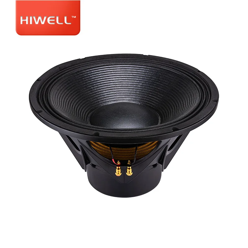Subwoofer de 18 polegadas alimentado com potência máxima de 4200 watts com bobina de voz de 6 polegadas.