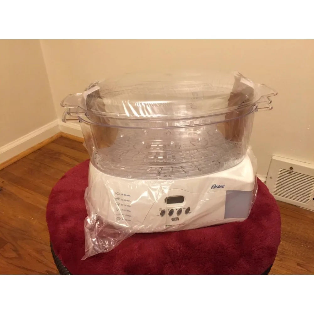 Electronic 2-Tier 6.1-Quart Food Steamer, White