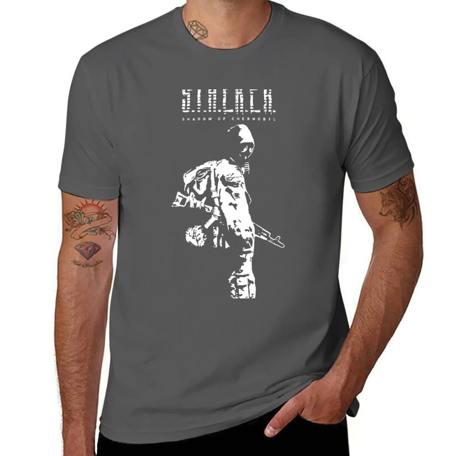 Stalker SOC White T-Shirt t shirts with prints man t shirts for men man t shirts for men casual T-Shirt