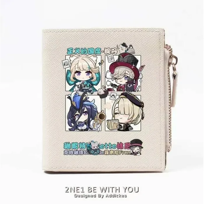 

Anime Genshin Impact Lyney Fashion Wallet PU Purse Card Coin Zipper Money Bag Cosplay Gift B287 Anime