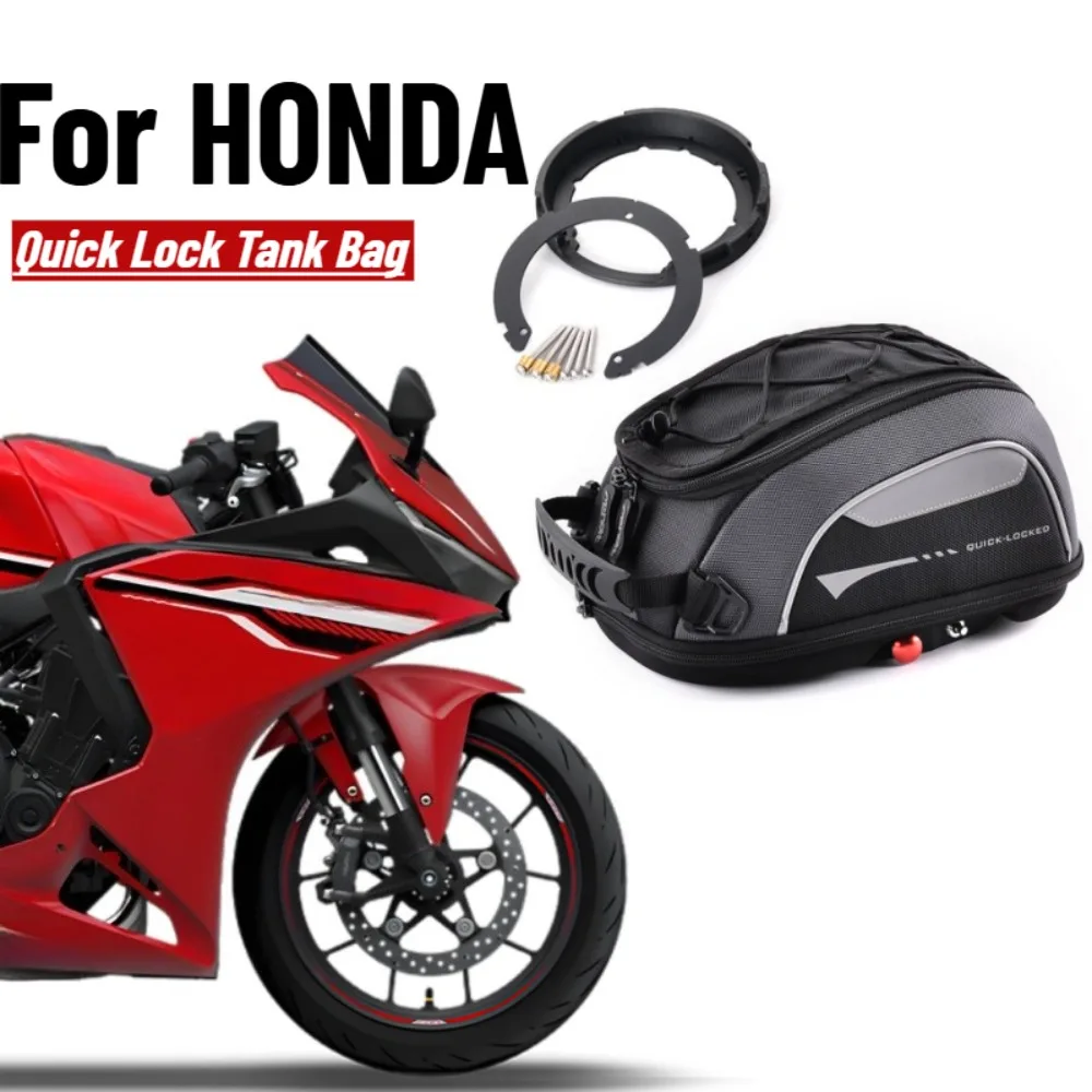 For Honda CBR500R CBR 650F/R CB1000 CBR1000RR NT1100 VFR1200 Motorcycle Fuel Tank Bag Luggage Carrier Quick Lock Racing Backpack