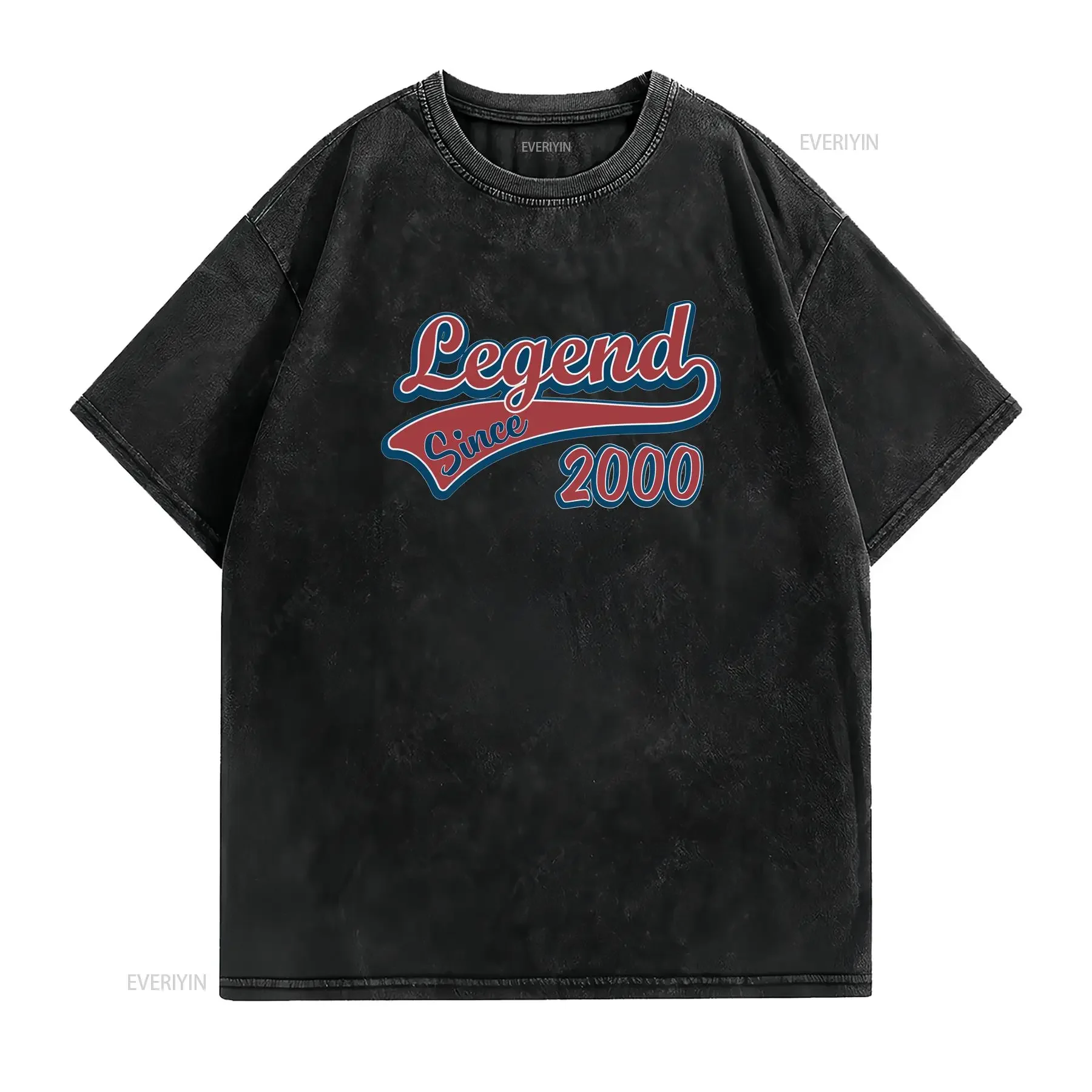 Legend Since 23rd Birthday 2000 Mens T Shirt 100 Cotton vintage Washed Comfortable Breathable fashion homme Casual Slightly