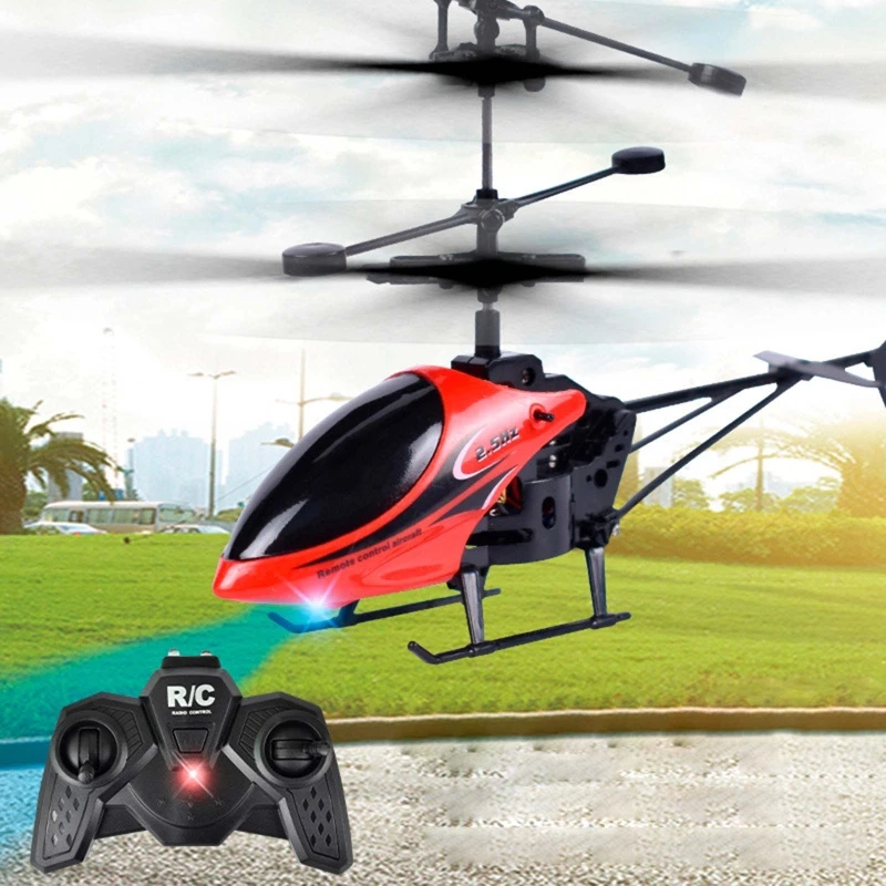 2.4Ghz 2 Channels Alloy Mini RC Helicopter with LED Light for Kids Adult Indoor RC Helicopter Best Gift for Boys Girls Dropship