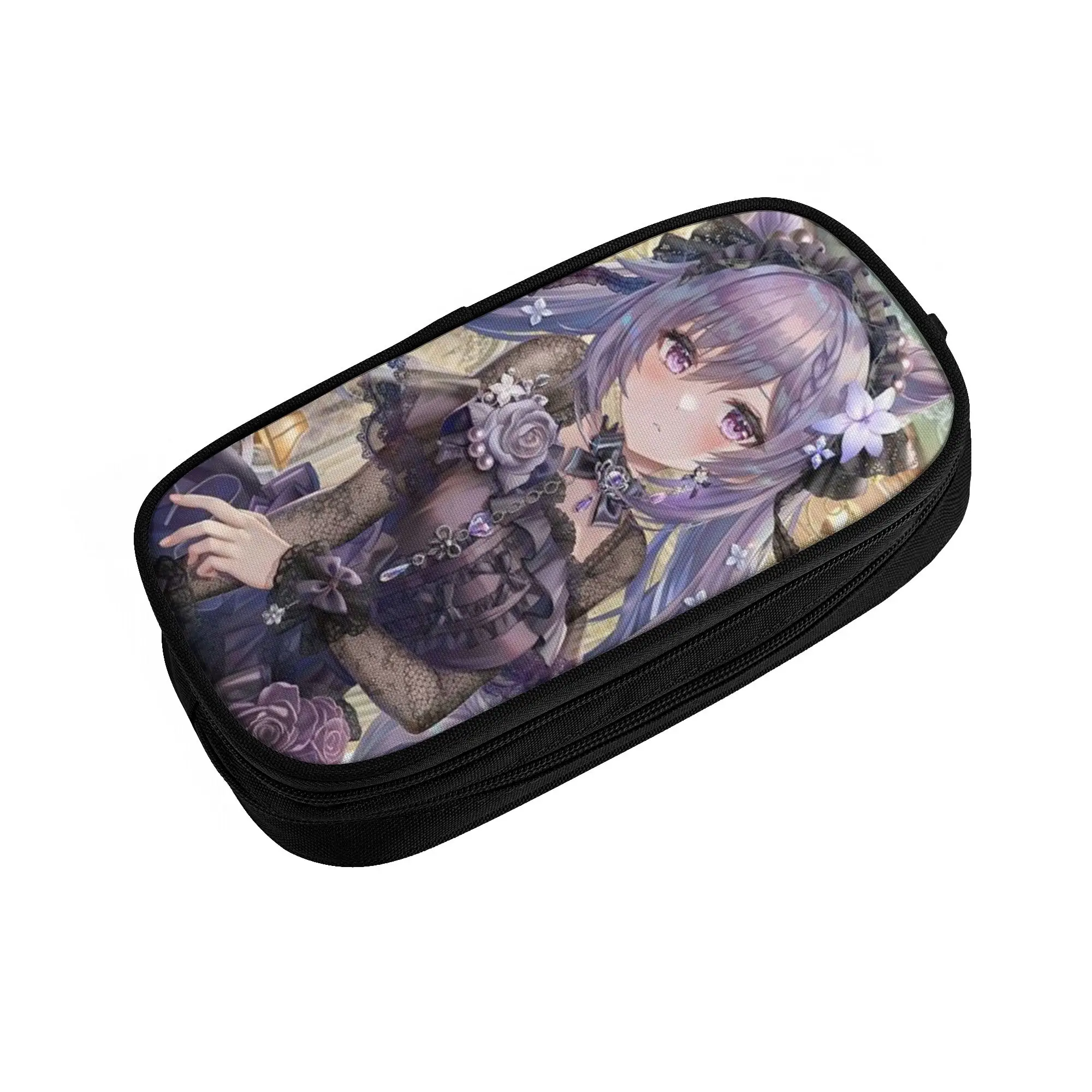 Anime Genshin Impact Pencil Case for Boys Girls Big Capacity Manga Kawaii  Pen Box Bag School Accessories