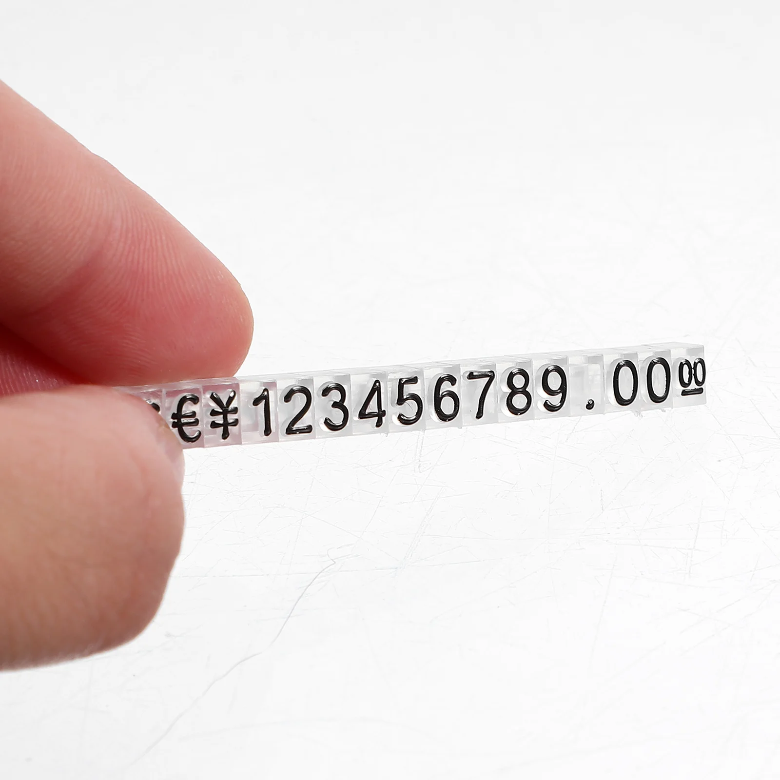 

20pcs Price Tags Transparent Plastic Jewelry Display Black Numbers Pricing Tags for Retail Shop Use Folder Labels