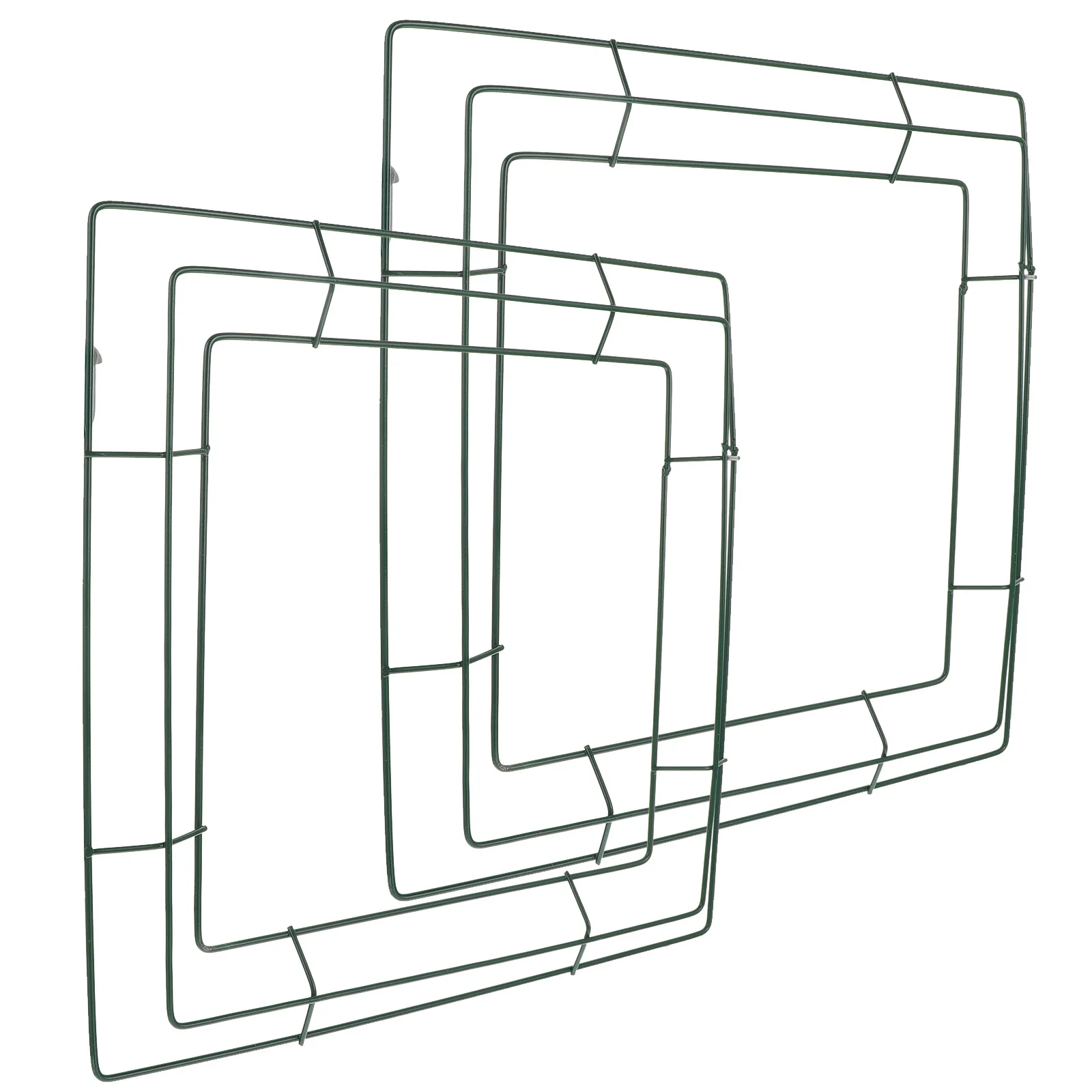 

2pcs Iron Wreath Rings Deep Green Diy Floral Decor Frame For Christmas Artificial Flowers Garden Terrace Wall Art Festival