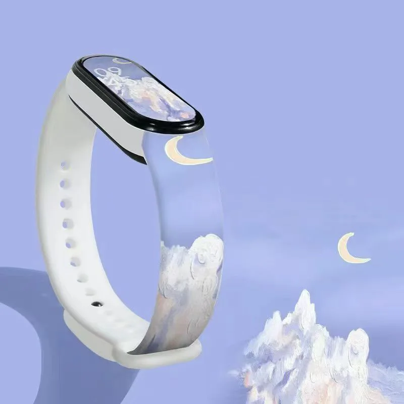 Suitable for Xiaomi wristbands 8/9, Xiaomi wristbands 5/6/7, wristbands 3/4, sports replacement wristbands, silicone new model
