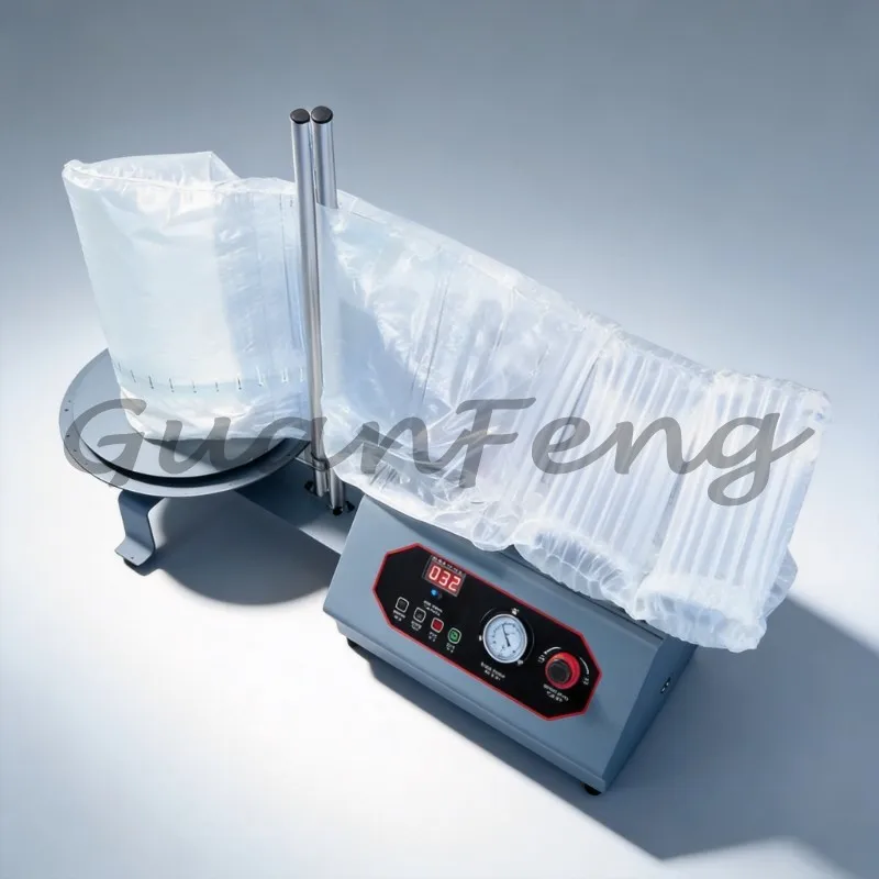Air Column Bag Inflator Machine Cushion Buffer Packing Roll Inflatable Equipment, Air Coil Filling Inflation Device