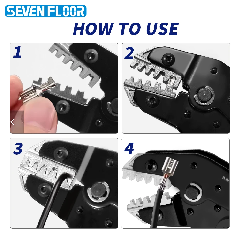 Crimpzange für JST PH 2,0mm, XH 2,5mm, VH 3,96mm, JWPS 4,0mm & Dupont Open Barrel Terminals Crimper SN-68B Crimpwerkzeug – Detail 8