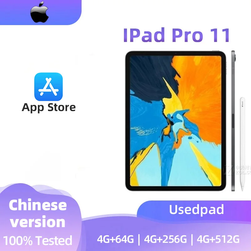 Apple IPad Pro 11 1th 2018 HDR display 11 inches 2388×1668  CPU Apple A12X+M12 IOS 64GB fingerprint unlock original  used ipad