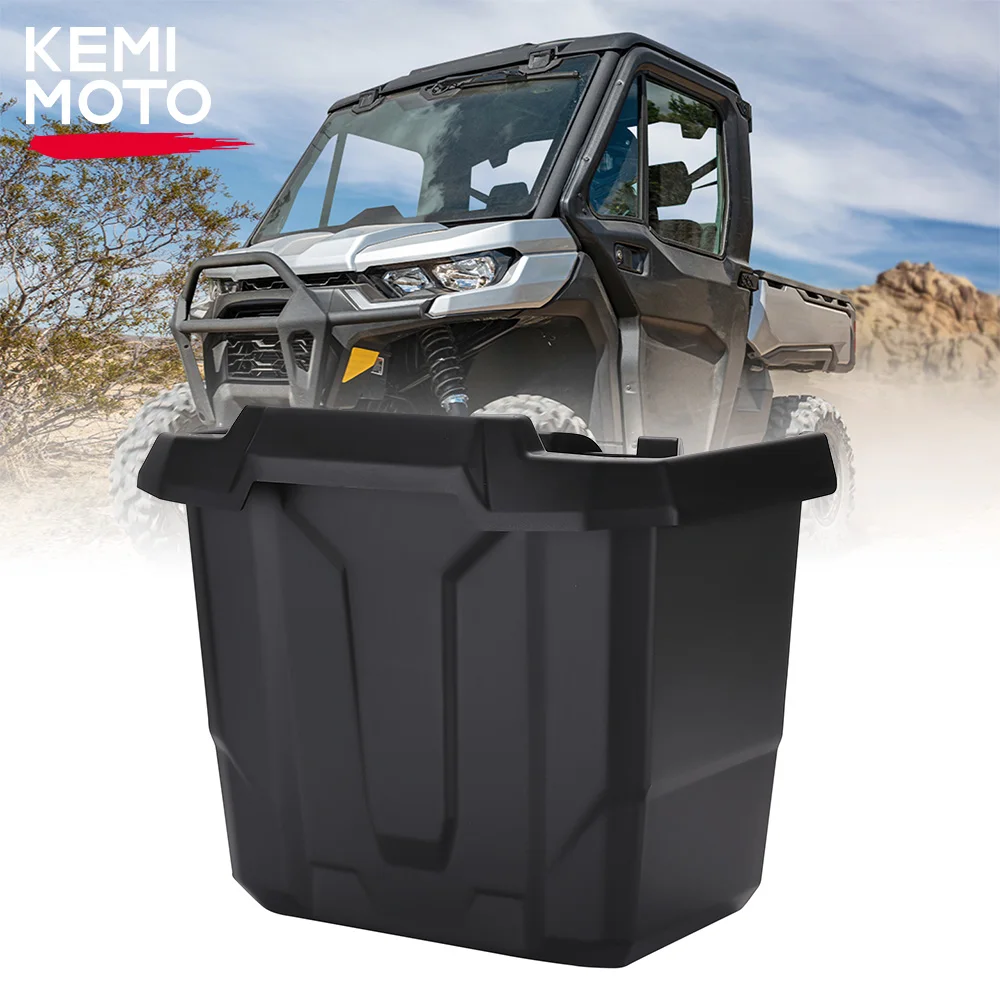 Removable Under Seat Storage Bin Box Compatible with Can Am Defender/Defender Max 2016+ KEMIMOTO UTV