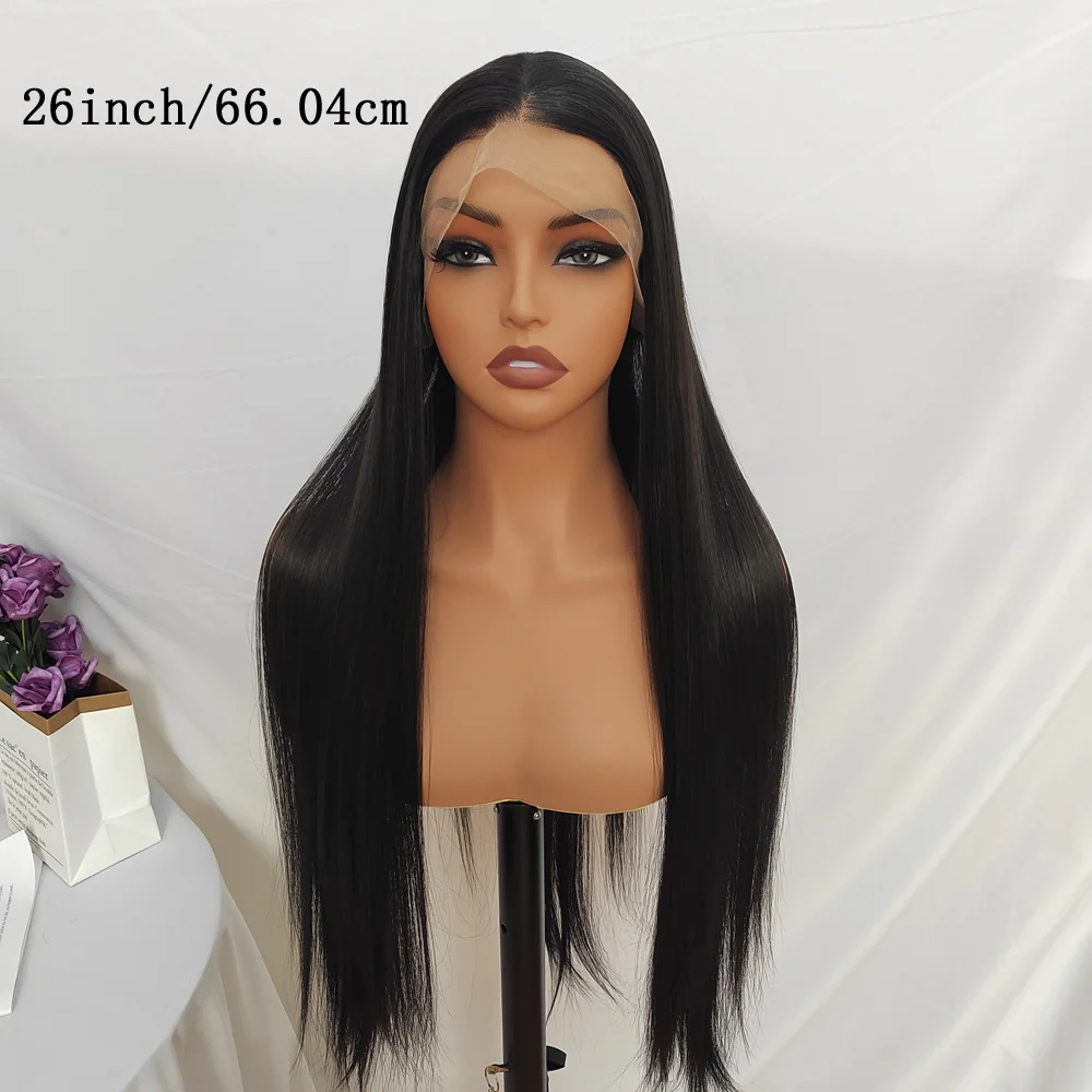 WFR-090 360 Lace Front Wigs synthetic 180 Density Straight Transparent 360 Full Lace Frontal Wig Plucked Grade Brazilian Virgin