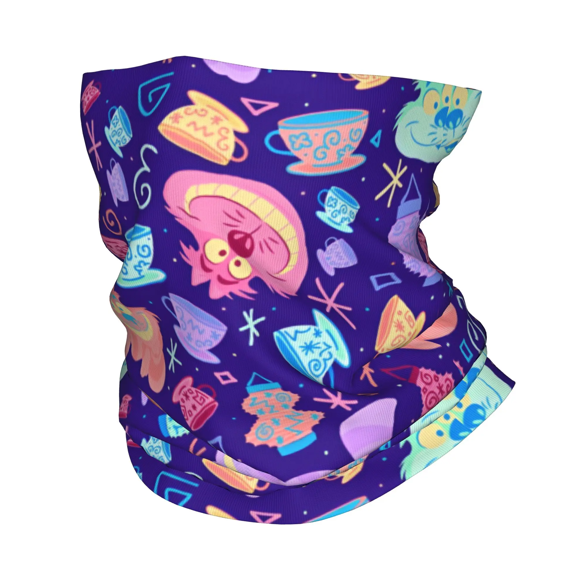 

Alice In Wonderland Cheshire Cat Bandana Neck Warmer Women Men Winter Hiking Ski Scarf Gaiter Face Cover