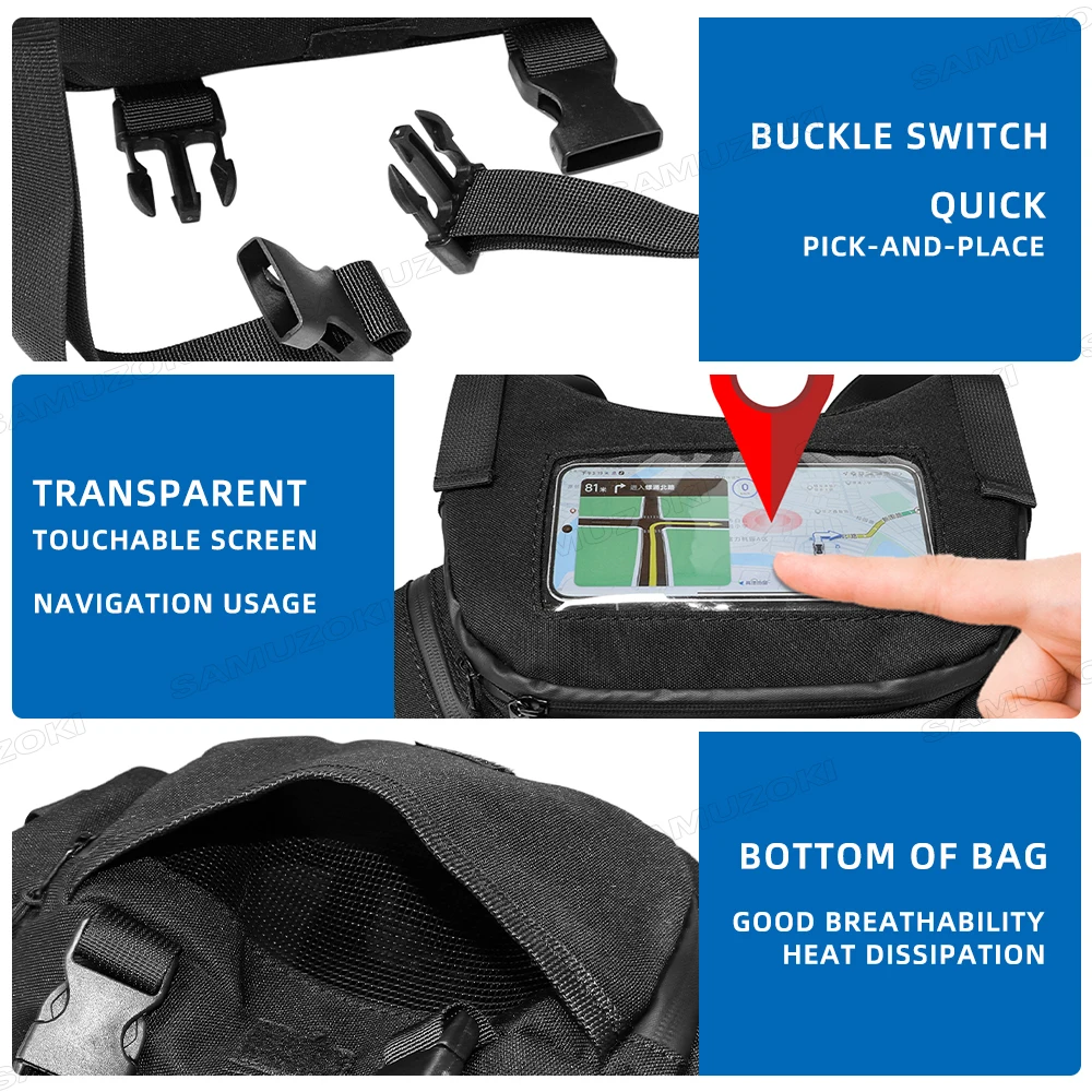 Motorcycle Handlebar Bag Fuel Tank Bag Windscreen Bag Mobile Phone Touch Screen Earphone Bag for vespa gts300 tmax 560 530 xmax