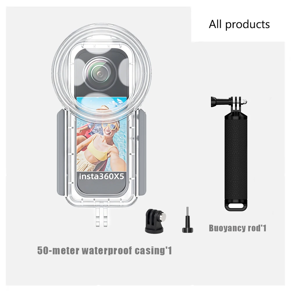 

Seafrogs Diving photography kit For Insta 360 X5 Dive Case+Buoyant arm+fill light+bracket Multiple packages to choose