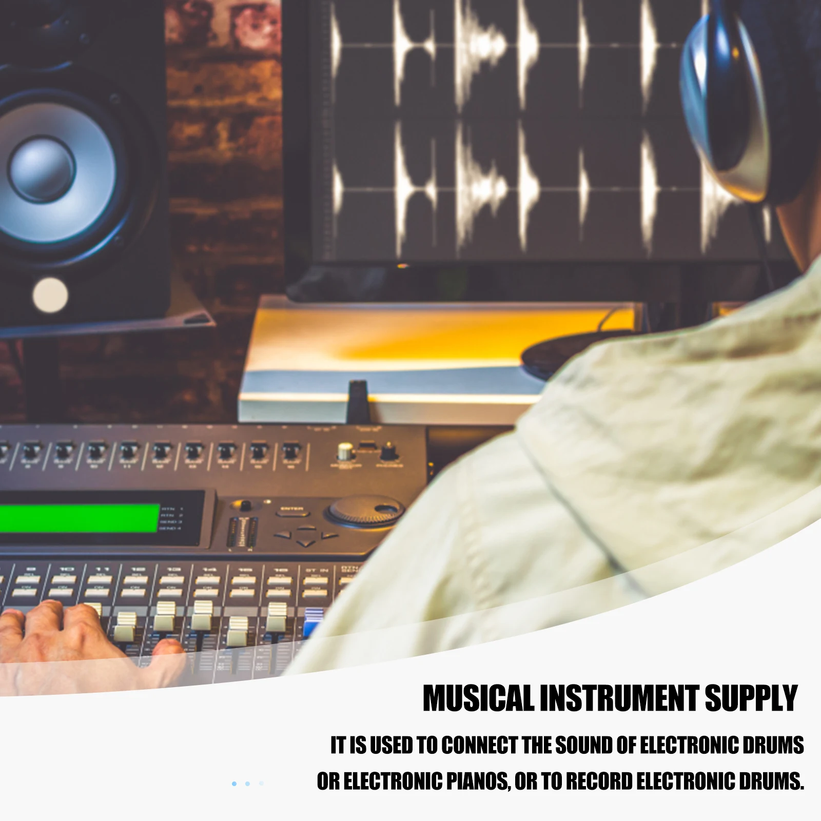 

MIDI Connection Cable Audio Line Interface Angle Keyboard Connecting Cable Electric Drum Accessory Musical Instrument Supply