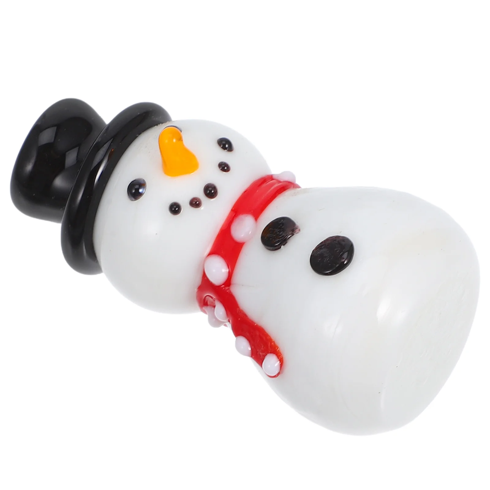 

Elegant Glass Snowman Christmas Ornament for Miniature Landscape Decoration Festive Home Party Theme Setup Accessory