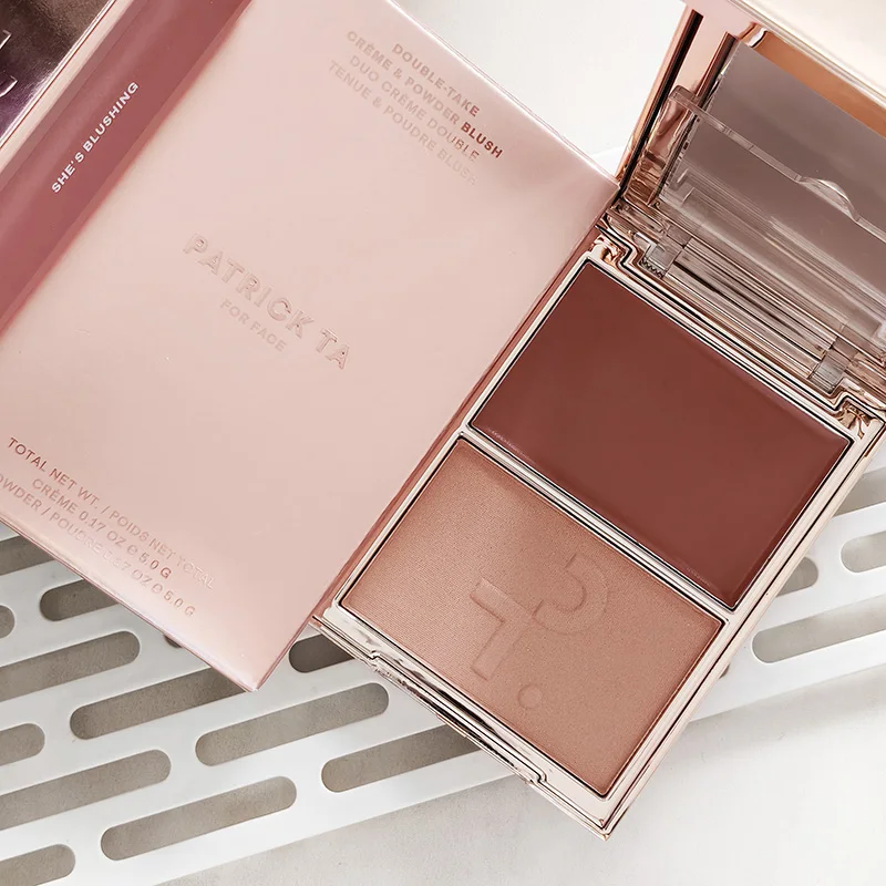 Hot Patrick Major Headlines Double Take Creme & Powder Blush Duo Lasting Face Makeup Natural Facial Coverage Powder TA Blusher image 3