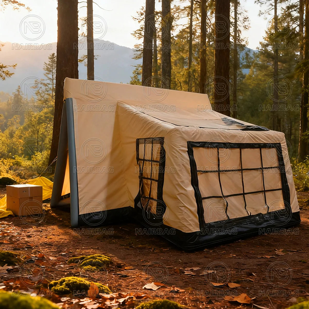 Tenda da campeggio gonfiabile Tende da campeggio gonfiabili portatili impermeabili per esterni in PVC di alta qualità per 4 stagioni con pompa d'aria