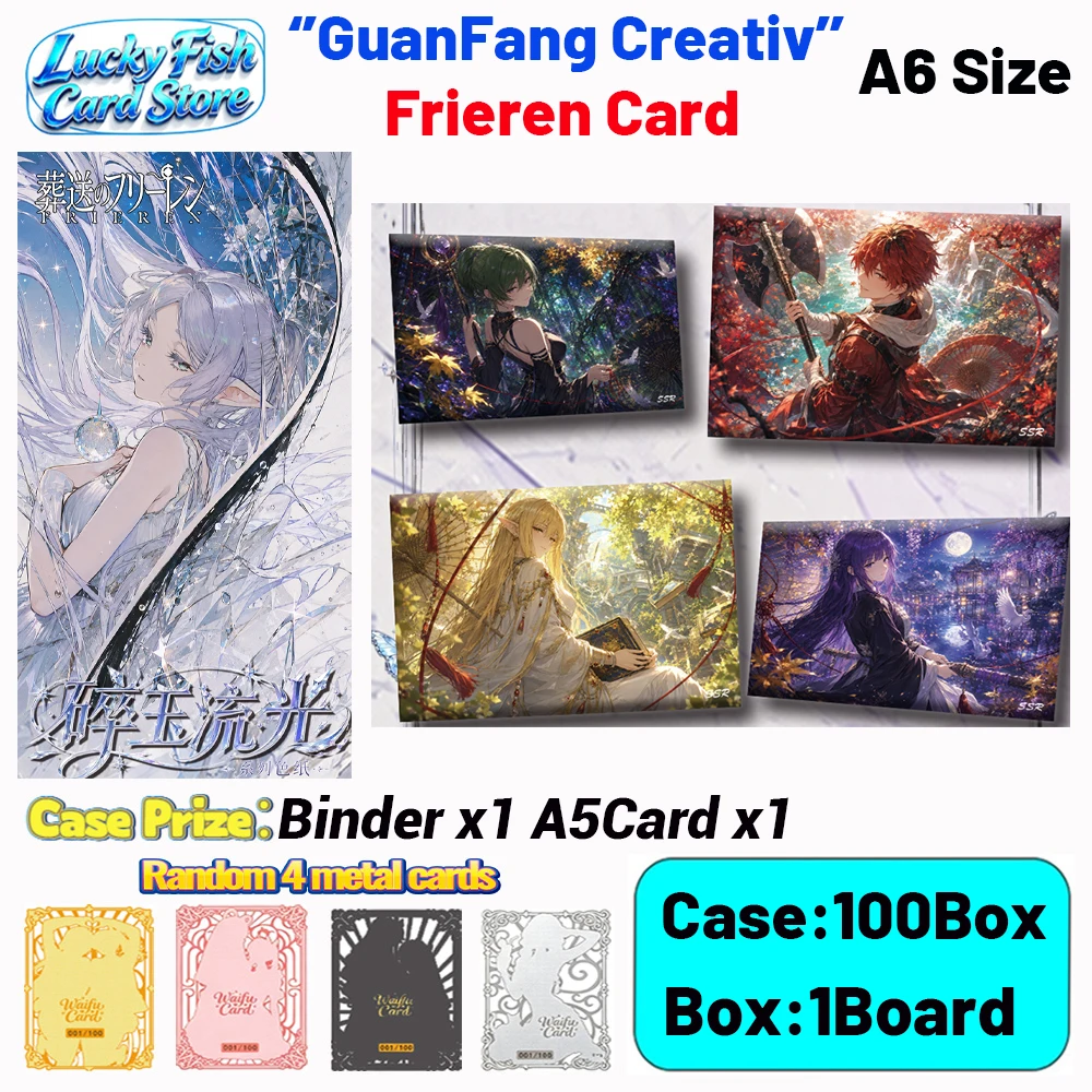 Wholesale 2026 New GuanFang Creative Studio Frieren Cards Game Collection Card A6 Size Boards Children's Toys Birthday Gifts