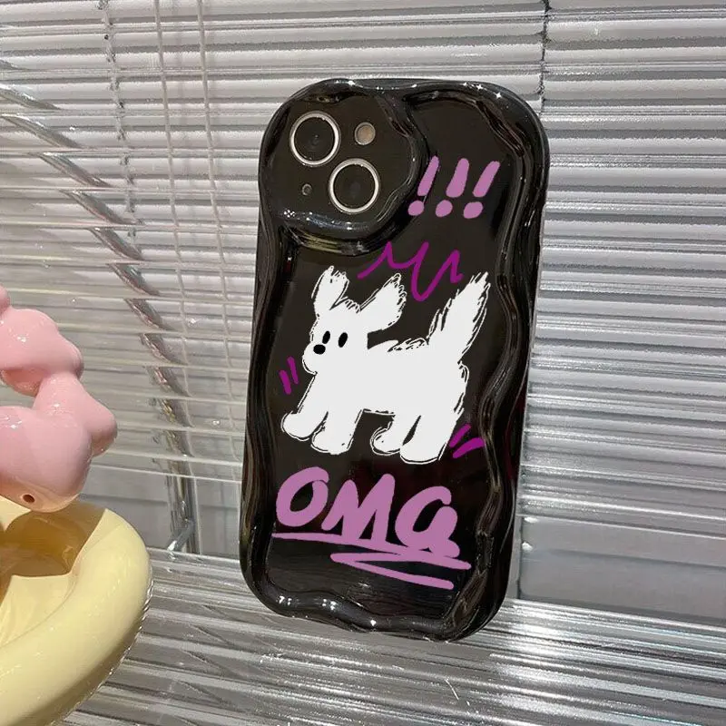 Schattige Cat Cream Curly Edge Case Voor Xiaomi Poco X 3X5X6 Pro X4 Nfc F3 F4 X 4 Gt M6 M4 Pro Fundas Mi 12 11 Lite 5G Ne 12T Hoes