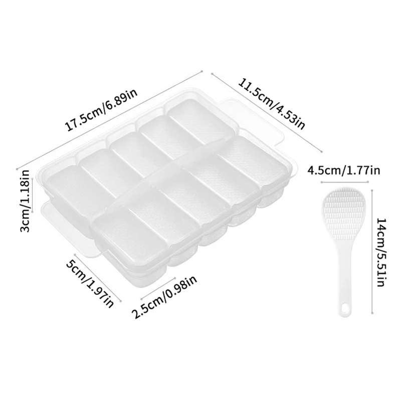 10grids Rice Ball Set Mini Square Sushi Roll Mold Bento Press Mold Food Diy Tools Restaurant Kitchen Accessories With Rice Spoon