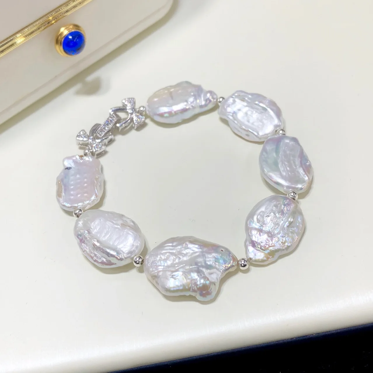 Baroque Pearl Bracelet White Irregular Shape Women Fashion Accessories Banquet Party Exquisite Jewelry 072207