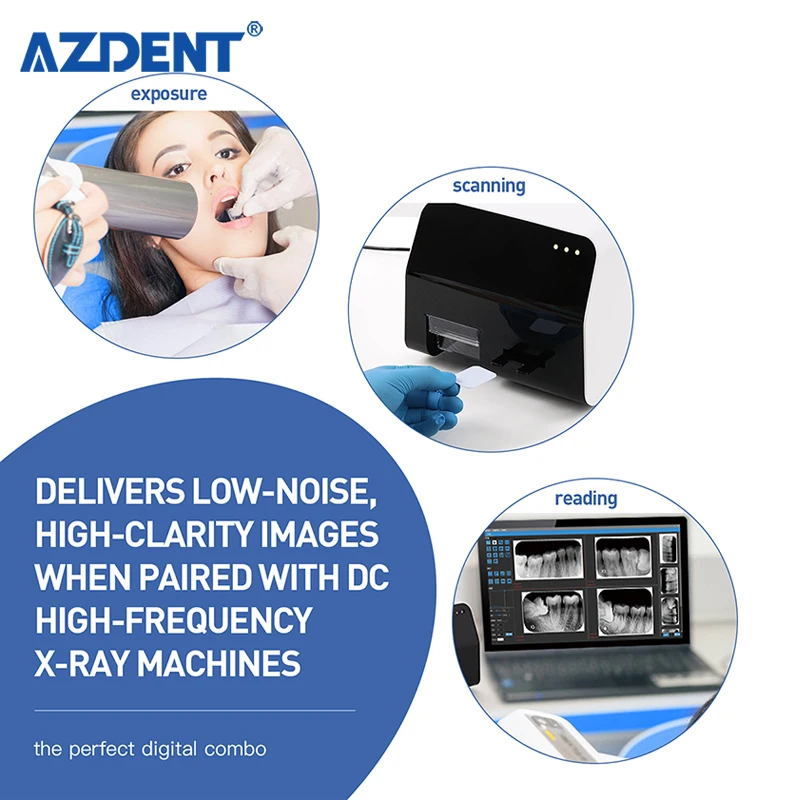 Azdent Phosphor Imaging Röntgenplatte Phosphorplatten, Größe 54 mm x 27 mm